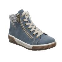 RIEKER Mid Cut Sneaker Jeansblau Lederimitat