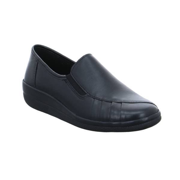 Bild 1 - VAN DER LAAN Comfort-Slipper Schwarz Leder mit Wechselfussbett