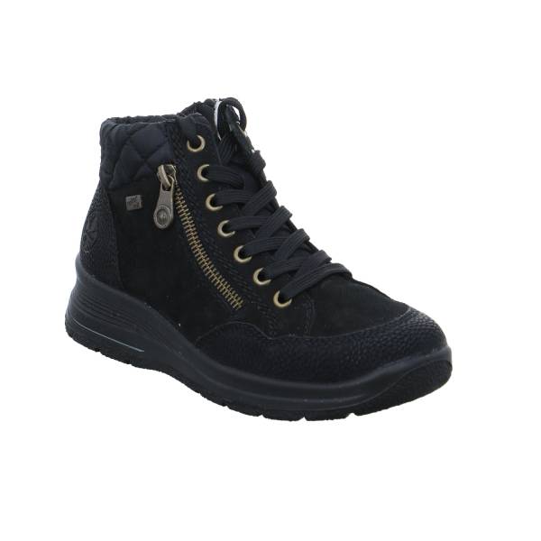 Bild 1 - RIEKER Comfort-Mid Cut Sneaker Schwarz Leder mit Rieker-TEX