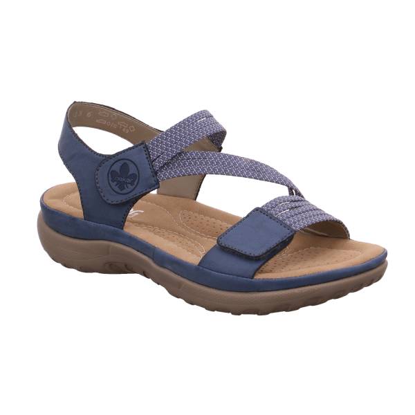 Bild 1 - RIEKER Trekking-Sandalette Jeansblau Lederimitat