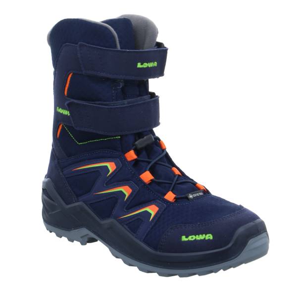 Bild 1 - LOWA Kleinkinder-Snowboot Membran Dunkelblau Lederimitat Winterstiefel Unisex