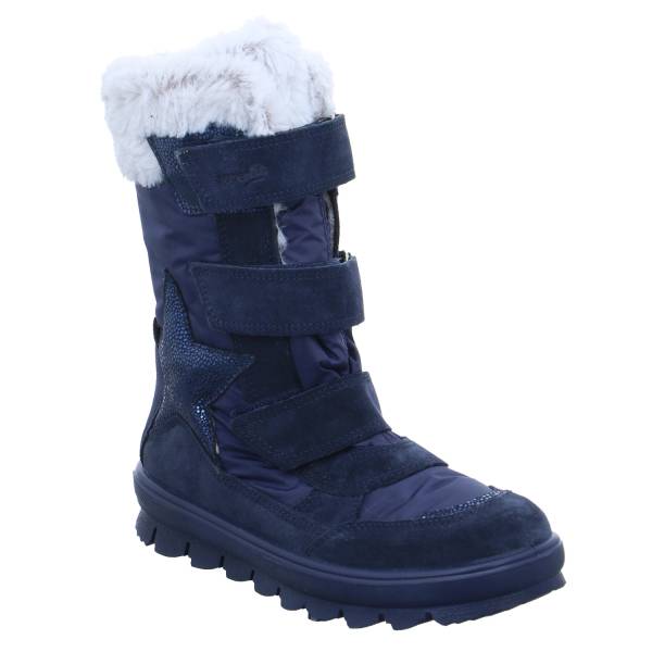 Bild 1 - SUPERFIT Mädchen-Snowboot Membrane Dunkelblau Textil Mädchen Winterstiefel