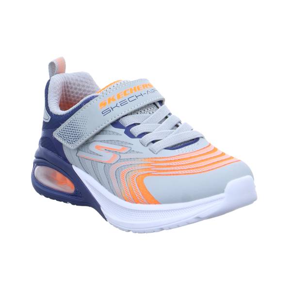 Bild 1 - SKECHERS Jungen-Halbschuh Klett Hellgrau Lederimitat Sneaker