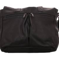 BEAR DESIGN Henkeltasche Schwarz Leder mit Laptopfach