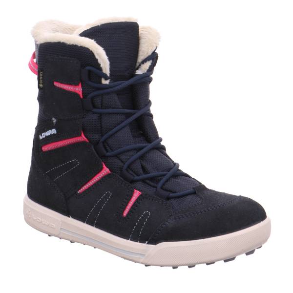 Bild 1 - LOWA Mädchen-Snowboot Membrane Blau Textil Winter-Sneaker, high