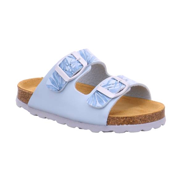 Bild 1 - BIOLife Kinder-Pantolette Hellblau Lederimitat Unisex