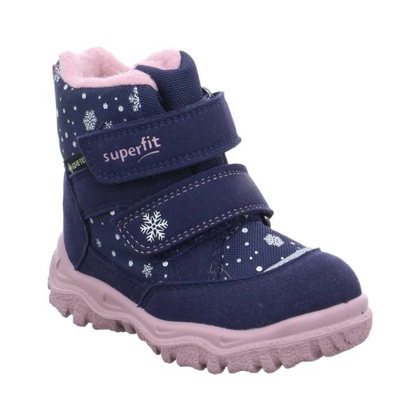 Bild 1 - SUPERFIT Kleinkinder-Snowboot Membran Blau Textil Baby-Winterstiefel Mädchen