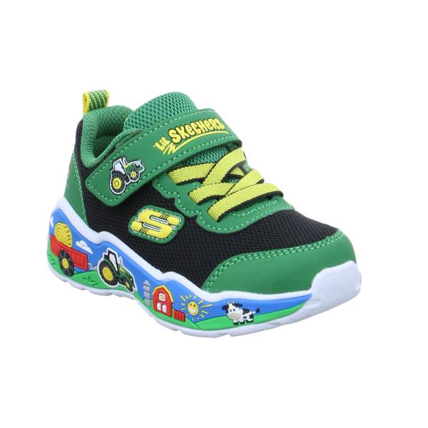 Bild 1 - SKECHERS Baby-Sport-Bottine Grün Textil Sneaker