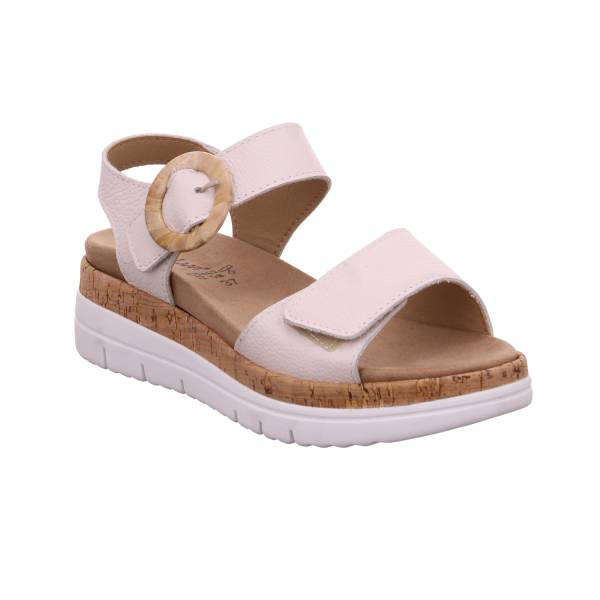 Bild 1 - VAN DER LAAN Comfort-Sandalette Beige Leder mit Wechselfussbett