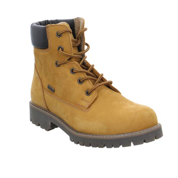 Bild 1 - SABALIN Jungen-Winter-Bottine Cognac Leder Schnür-Boot