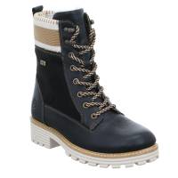 REMONTE Boot Schwarz Leder mit TEX Membrane