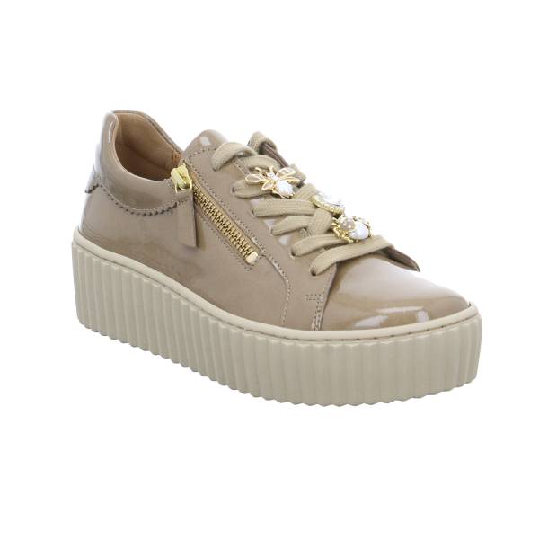 Bild 1 - GABOR Sneaker Beige Leder mit Wechselfussbett