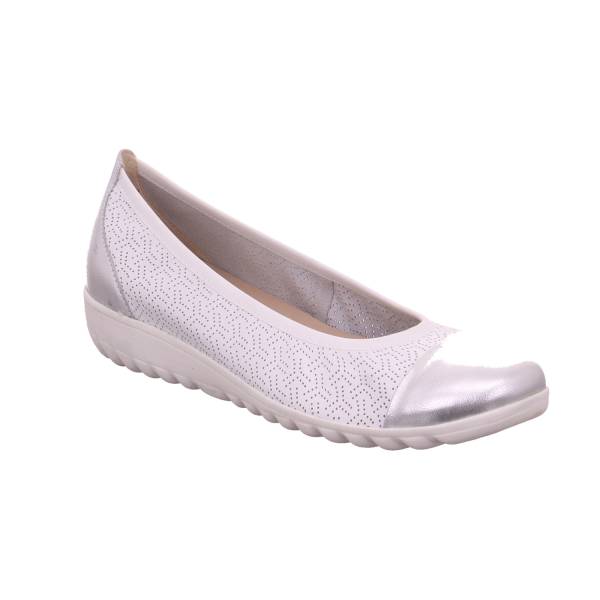 Bild 1 - CAPRICE Comfort-Ballerina Weiss Leder mit Wechselfussbett