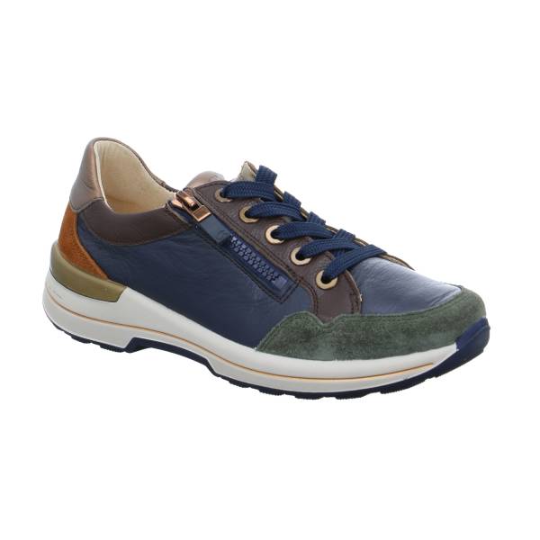 Bild 1 - ARA Comfort-Sneaker Blau Leder mit Wechselfussbett