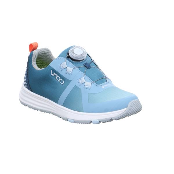 Bild 1 - VADO Mädchen-Halbschuh Klett Jeansblau Textil Sneaker Outdoor