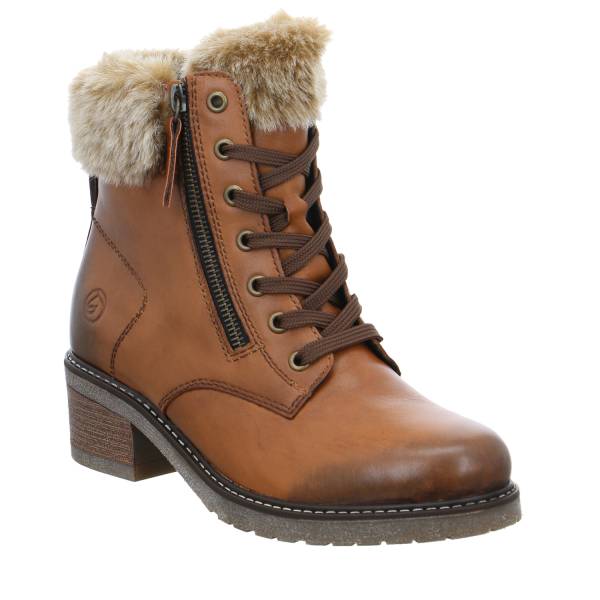 Bild 1 - REMONTE Stiefelette Cognac Leder mit Wechselfussbett