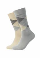 CAMANO Freizeitsocken Hellgrau Textil 2-ER Pack