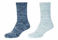 CAMANO Freizeitsocken Blau Textil Socken flauschig 2-ER Pack