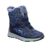 VADO Mädchen-Snowboot Membrane Blau Textil Winter-Sneaker high