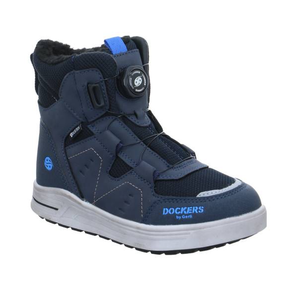 Bild 1 - DOCKERS Jungen-Winter-Bottine Dunkelblau Lederimitat Winter-Boot