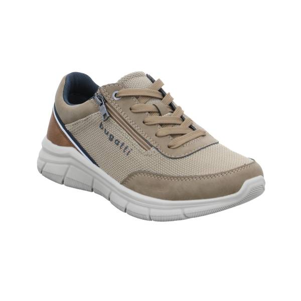 Bild 1 - BUGATTI SHOES Halbschuhe Sneaker Stoff Beige Lederimitat