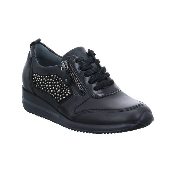 Bild 1 - WALDLÄUFER Comfort-Sneaker Schwarz Leder mit Wechselfussbett