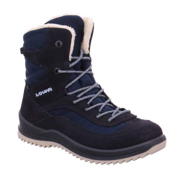 Bild 1 - LOWA Mädchen-Snowboot Membrane Dunkelblau Textil Winter-Sneaker, high