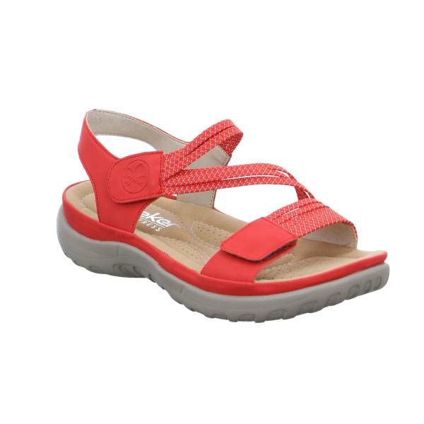 Bild 1 - RIEKER Trekking-Sandalette Rot Lederimitat