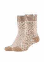 SKECHERS Freizeitsocken Beige Textil softtouch 2-ER Pack