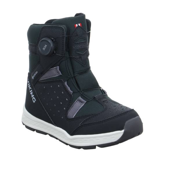 Bild 1 - VIKING Jungen- Snowboot Membran Schwarz Textil Unisex Schneestiefel